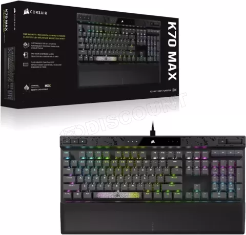 Photo de Clavier Gamer mécanique (Corsair MGX) Corsair K70 Max RGB (Noir)