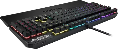 Photo de Clavier Gamer mécanique (Kailh Brown) Asus Tuf Gaming K3 RGB (Noir)