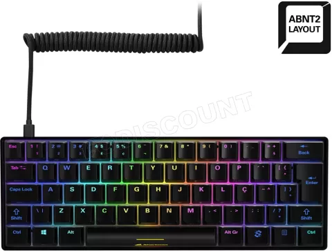 Photo de Clavier Gamer mécanique (Kailh Red) Sharkoon Skiller SGK50 S4 RGB (Noir)