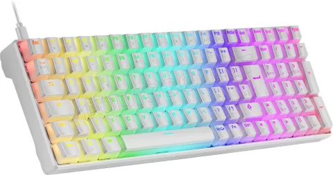 Photo de Clavier Gamer mécanique (Outemu Blue Switch) Mars Gaming MKUltra RGB (Blanc)