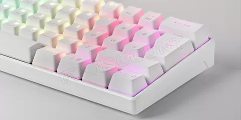 Photo de Clavier Gamer mécanique (Outemu Pro Red) Mars Gaming MK Mini RGB (Blanc)