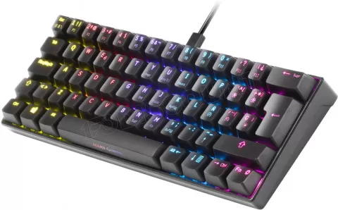 Photo de Clavier Gamer mécanique (Outemu Pro Red) Mars Gaming MK Mini RGB (Noir)