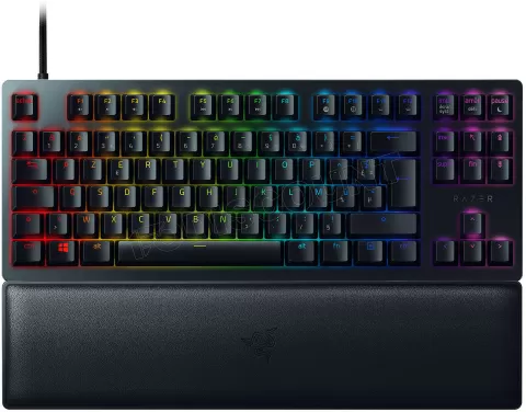 Photo de Clavier Gamer mécanique (Razer Linear Optical Red) Razer Huntsman V2 TKL RGB (Noir)