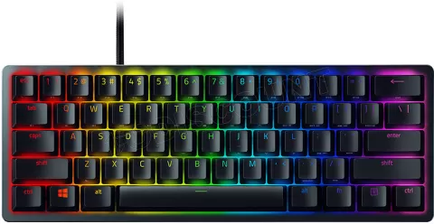 Photo de Clavier Gamer mécanique (Razer Optical Purple) Razer Huntsman Mini RGB (Noir)