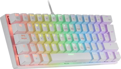 Photo de Clavier Gamer mécanique (Red Switch) Mars Gaming MK60 RGB (Blanc)