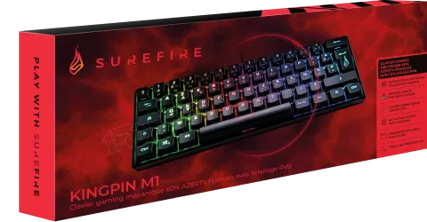 Photo de Clavier Gamer mécanique (Red Switch) Verbatim SureFire KingPin M1 RGB (Noir)