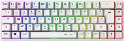 Photo de Clavier Gamer mécanique sans fil The G-Lab Keyz Titanium TKL RGB (Blanc)