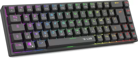 Photo de Clavier Gamer mécanique sans fil The G-Lab Keyz Titanium TKL RGB (Noir)