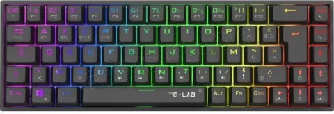 Photo de Clavier Gamer mécanique sans fil The G-Lab Keyz Titanium TKL RGB (Noir)