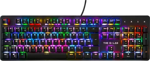 Photo de Clavier Gamer mécanique (Silent Red Switch) The G-Lab Keyz Rubidium RGB (Noir)