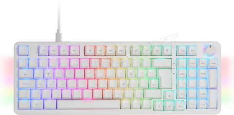 Photo de Clavier Gamer mécanique (Yellow Switch) Mars Gaming MKPro RGB (Blanc)