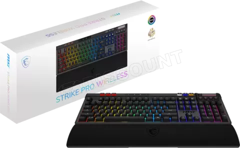 Photo de Clavier Gamer sans fil Bluetooth mécanique MSI Strike Pro Silent RGB (Noir)