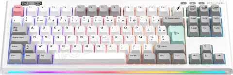 Photo de Clavier Gamer sans fil mécanique (BSON Lavender) 1stPlayer Neo87 RGB (Blanc)