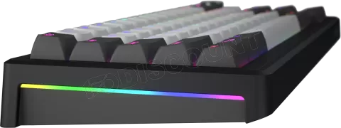 Photo de Clavier Gamer sans fil mécanique (Hator Aurum Linear) Hator Skyfall 100 Pro RGB (Noir/Blanc)