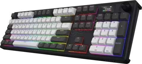 Photo de Clavier Gamer sans fil mécanique (Hator Aurum Linear) Hator Skyfall 100 Pro RGB (Noir/Gris)