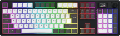 Photo de Clavier Gamer sans fil mécanique (Hator Aurum Linear) Hator Skyfall 100 Pro RGB (Noir/Gris)
