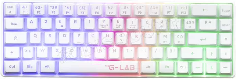 Photo de Clavier Gamer sans fil Semi-Mécanique G-Lab Keyz-Hydrogen 60% ARGB (Blanc)