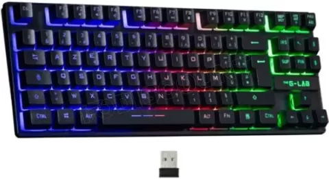 Photo de Clavier Gamer sans fil The G-Lab Keyz Caesium TKL RGB (Noir)