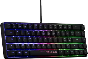 Photo de Clavier Gamer The G-Lab Keyz Hydrogen TKL RGB (Noir)