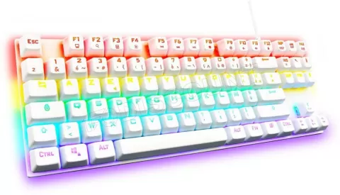 Photo de Clavier Gamer The G-Lab Keyz Mercury TKL RGB (Blanc)