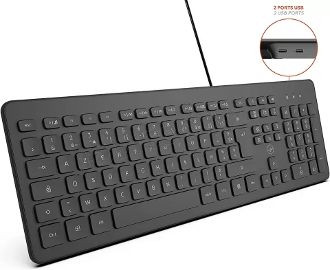 Photo de Clavier Mobility Lab avec Hub USB intégré (Noir)