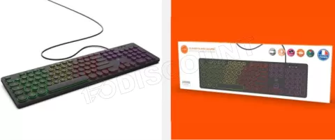 Photo de Clavier Mobility Lab Touches Rondes RGB (Noir)