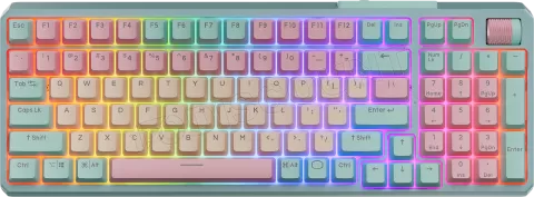 Photo de Clavier sans fil Bluetooth mécanique (Kailh Box V2 Red) Cooler Master MK770 RGB (Vert/Rose/Orange)