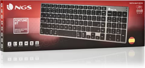 Photo de Clavier sans fil Bluetooth NGS Fortune-BT (Noir/Gris)