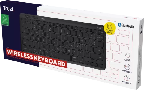 Photo de Clavier sans fil Bluetooth Trust Lyra (Noir)