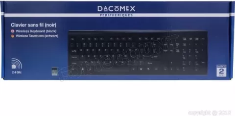 Photo de Clavier sans fil Dacomex K250W (Noir)