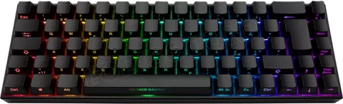 Photo de Clavier sans fil Gamer mécanique (Kailh Red) Deltaco DK440 RGB (Noir)