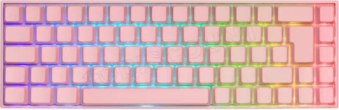 Photo de Clavier sans fil Gamer mécanique (Kailh Red) Deltaco PK95 RGB (Rose)