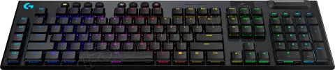 Photo de Clavier sans fil Gamer mécanique (Logitech GL Tactile Brown ) Logitech G915 Lightspeed RGB (Noir)