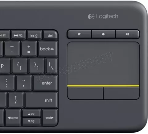 Photo de Clavier sans fil Logitech K400 Plus Wireless Touch (Noir)