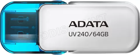 Photo de Clé USB 2.0 Adata UV240 - 64Go (Blanc/Bleu)