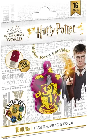 Photo de Clé USB 2.0 Emtec Blason Harry Potter Gryffondor - 16Go (Rouge)