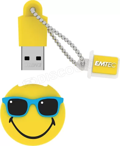 Photo de Clé USB 2.0 Emtec SW108 Smiley World Mister Hawaii - 16Go (Jaune)