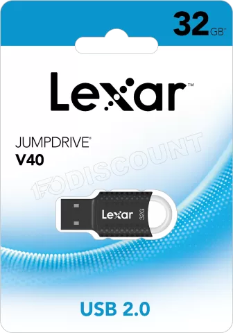 Photo de Clé USB 2.0 Lexar JumpDrive V40 - 32Go (Noir)