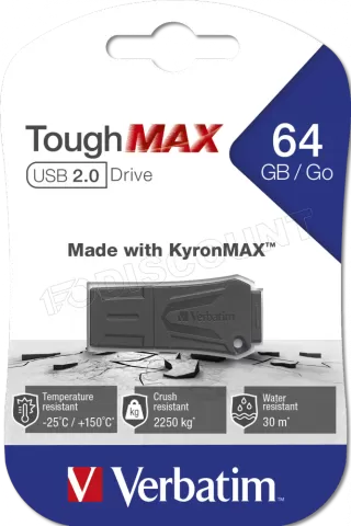 Photo de Clé USB 2.0 Verbatim ToughMax - 64Go (Noir)