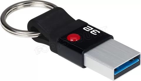 Photo de Clé USB 3.0 Emtec T100 Nano Ring - 32Go (Noir)