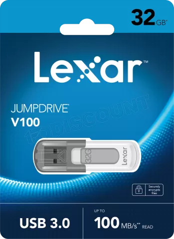 Photo de Clé USB 3.0 Lexar JumpDrive V100 - 32Go (Gris)