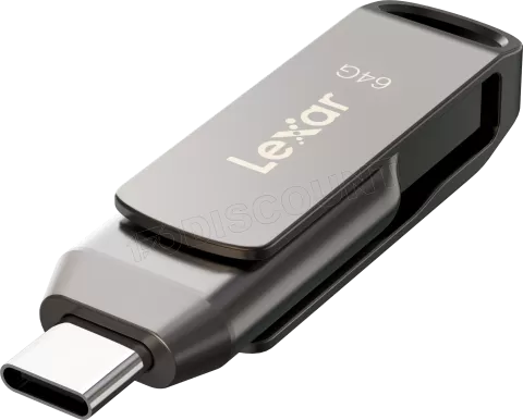 Photo de Clé USB 3.1 Lexar JumpDrive D400 - 64Go (Gris)