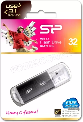 Photo de Clé USB 3.1 Silicon Power Blaze B02 - 32Go (Noir)