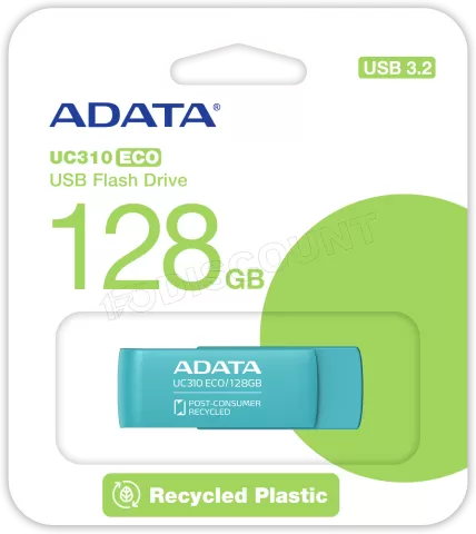 Photo de Clé USB 3.2 Adata UC310 Eco - 128Go (Bleu)