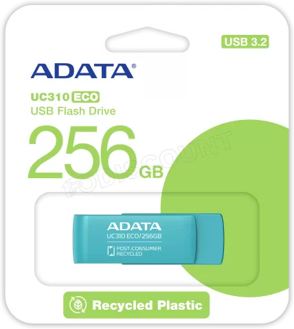 Photo de Clé USB 3.2 Adata UC310 Eco - 256Go (Bleu)