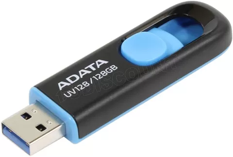 Photo de Clé USB 3.2 Adata UV128 - 128Go (Noir/Bleu)