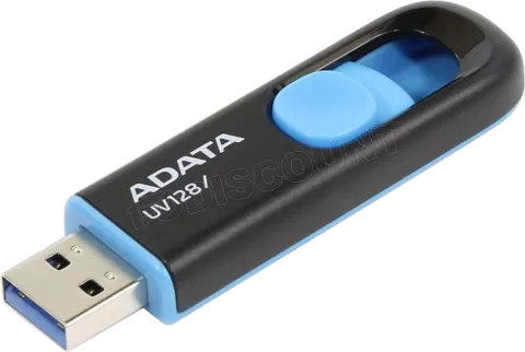 Photo de Clé USB 3.2 Adata UV128 - 32Go (Noir/Bleu)