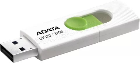 Photo de Clé USB 3.2 Adata UV320 - 32Go (Blanc/Vert)