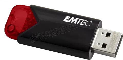 Photo de Clé USB 3.2 Emtec B110 Click Easy - 16Go (Noir/Rouge)