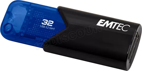 Photo de Clé USB 3.2 Emtec B110 Click Easy - 32Go (Noir/Bleu)